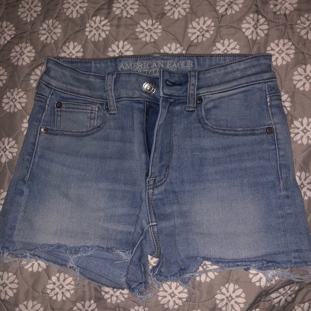 American Eagle Hi-rise shortie denim shorts